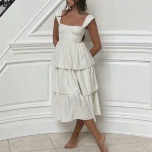 Weworewhat Corset Poplin Dress